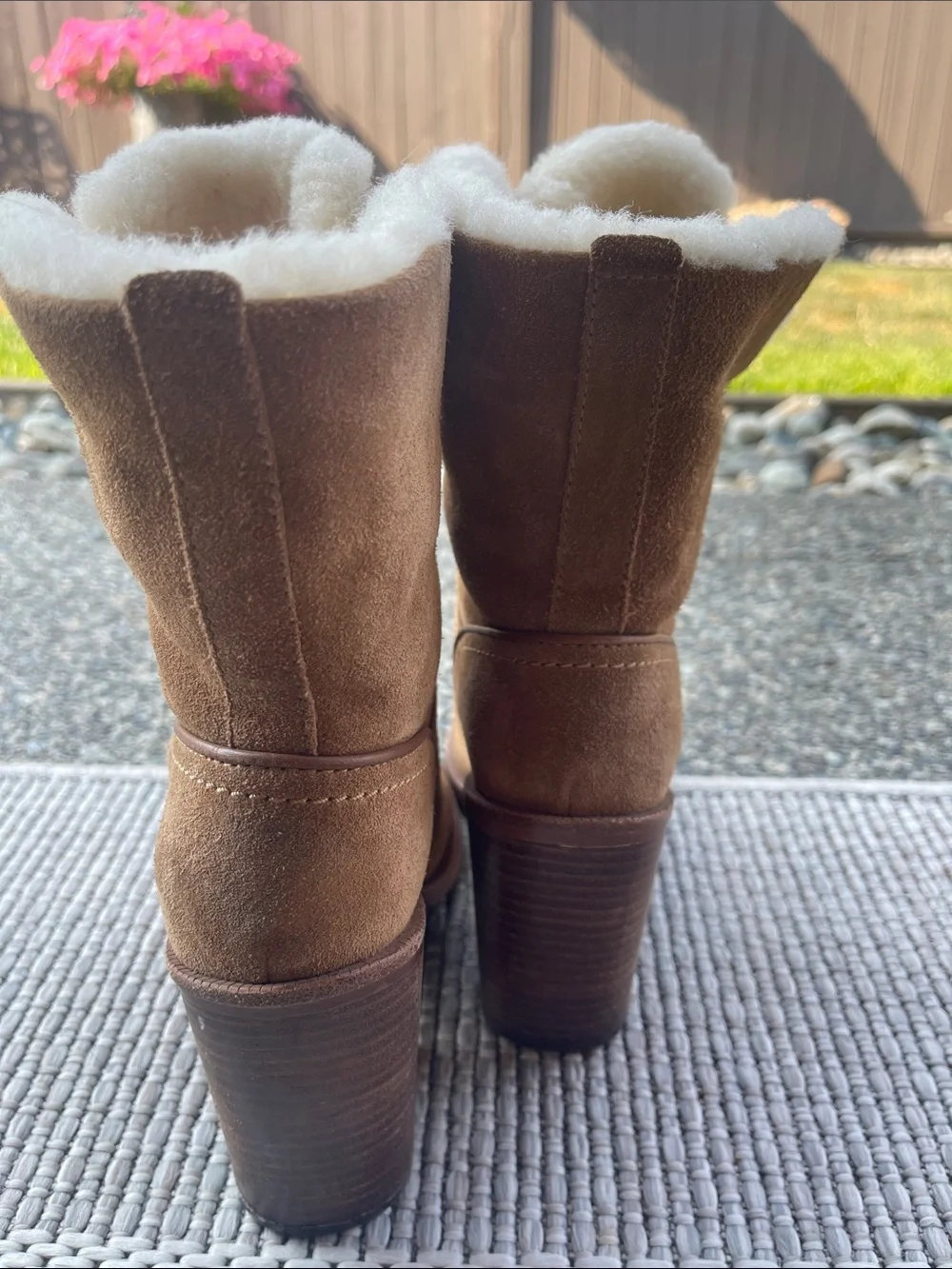 UGG Chestnut Suede Shearling-Lined Women's Boots